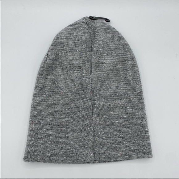 Sole Society Grey Silver Knir Cuffed Beanie - Picture 3 of 3